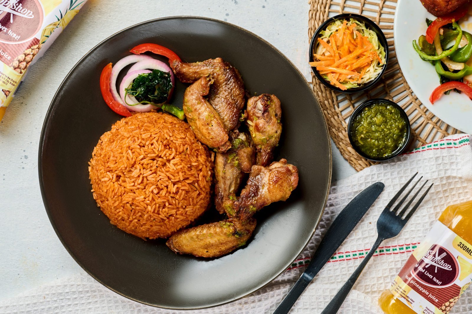 Fried Rice with Chicken Wings